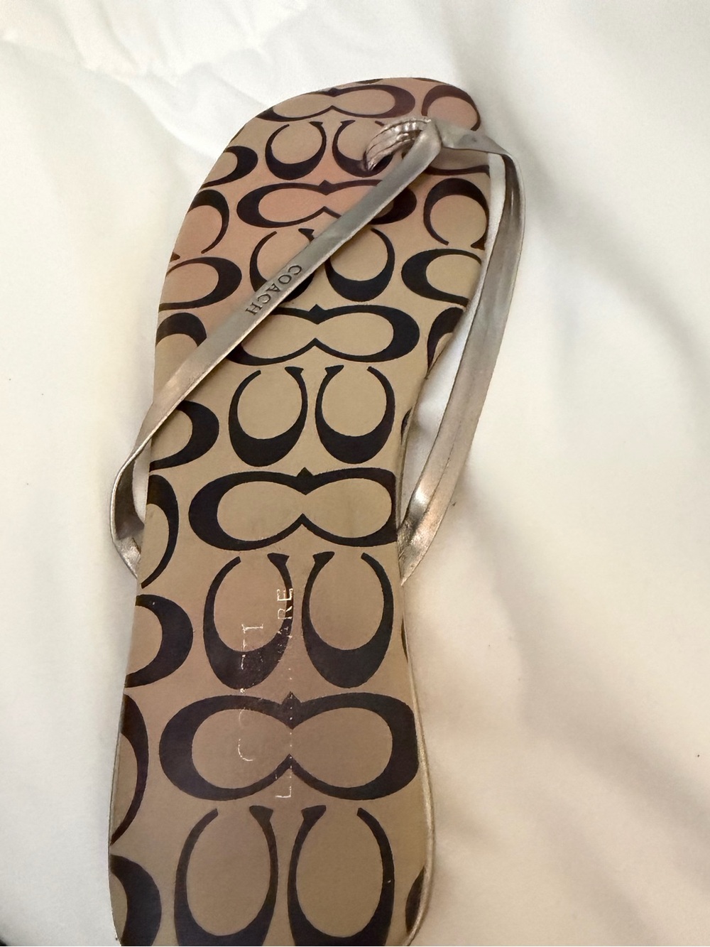 Coach Metallic Thong Flip-flops & badsandaler Coach - Size 8 - Picture 5 of 5